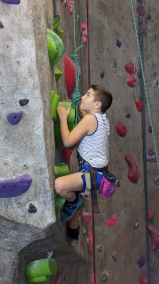 Climbing on belay