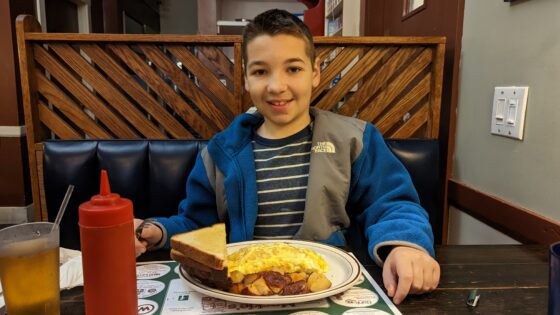 Andys 11th birthday breakfast