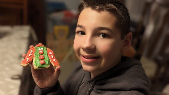 Andy and his cookie decorating skills