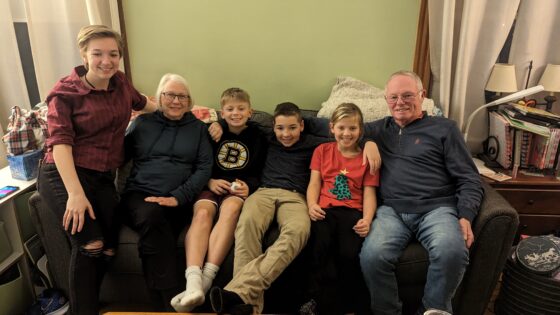 Mem and Grandfather and the grandkids