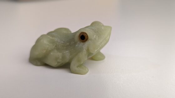 carved frog