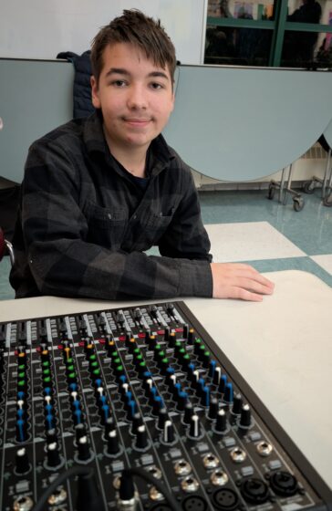 Andy at the soundboard